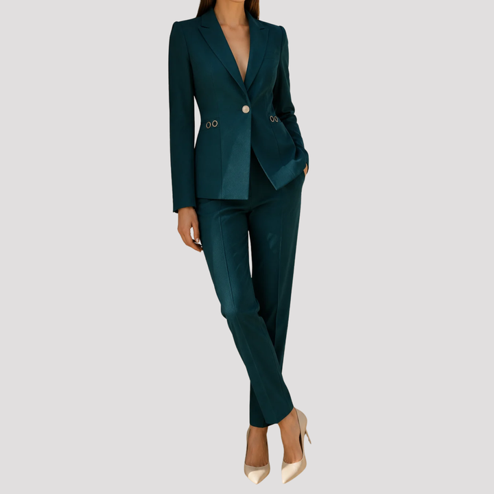 Isolde | Elegant Single Button Blazer Trouser Set