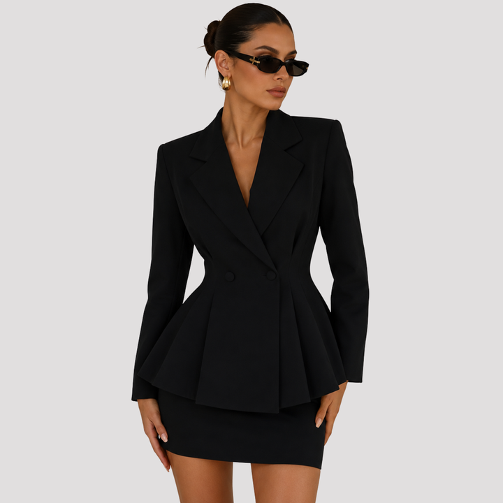 Lucy | Elegant Tailored Mini Coat Dress with Blazer Style