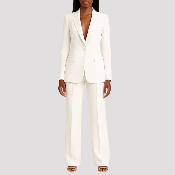 Cressida | Elegant Tailored Blazer Wide Leg Trouser Set