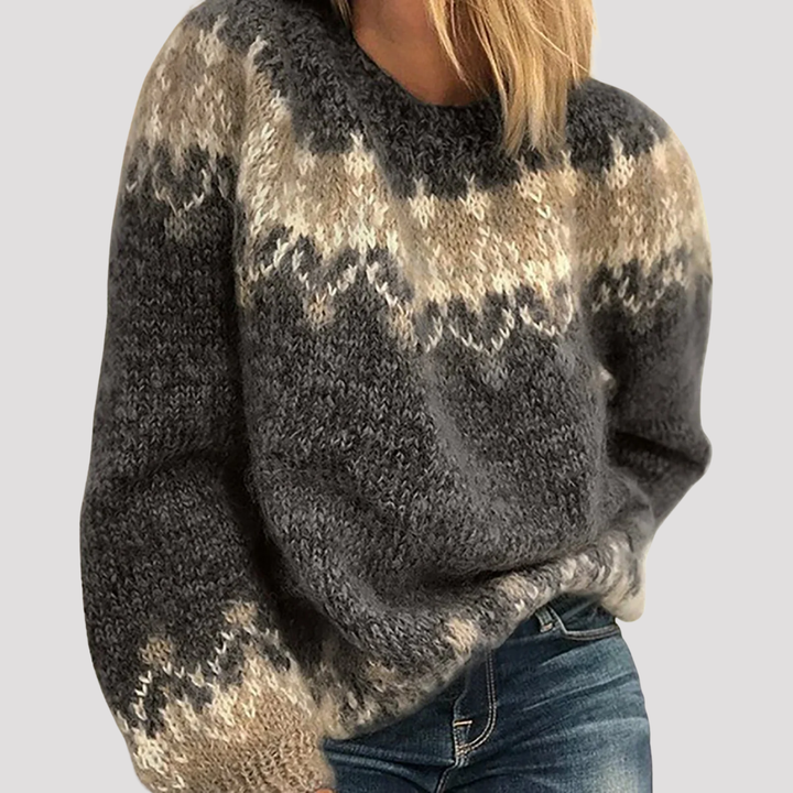 Imogen | Mohair Look Fair Isle Jumper