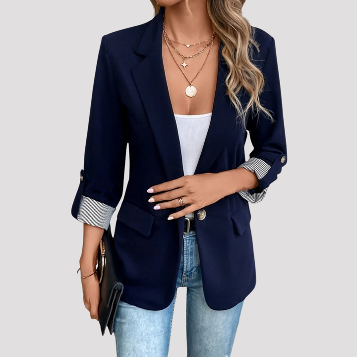 Beatrice | Elegant Single Breasted Tailored Blazer
