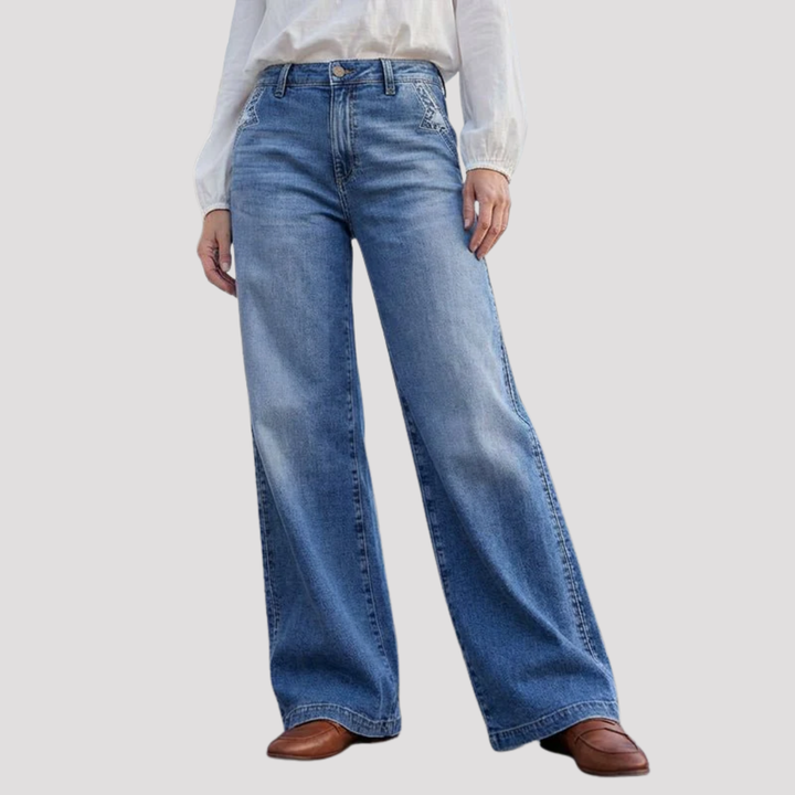 Grace | High Waisted Wide Leg Jeans Vintage Retro Fit