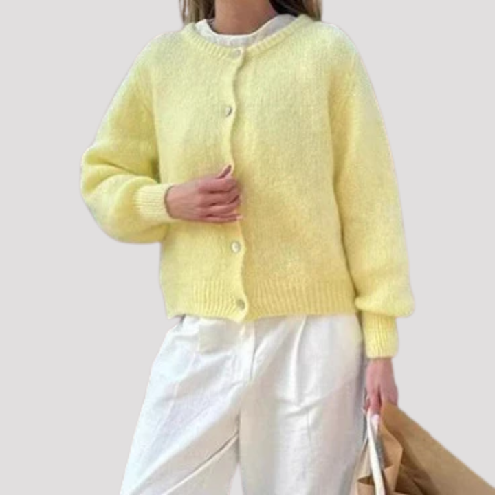 Alice | Mohair Look Button Front Cardigan