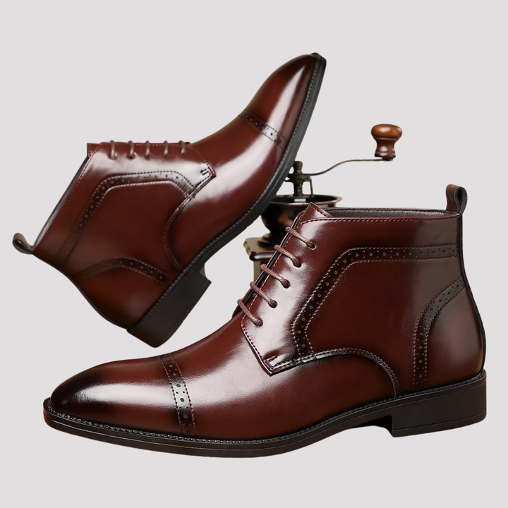 Crispin | Brogue Lace Up Ankle Boots