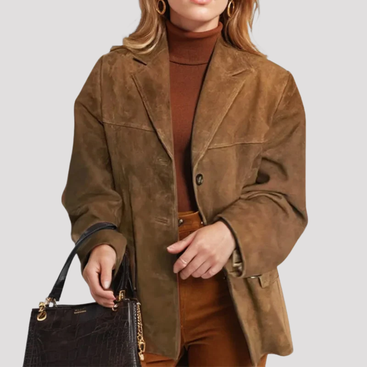 Arabella | Classic Suede Single Breasted Blazer