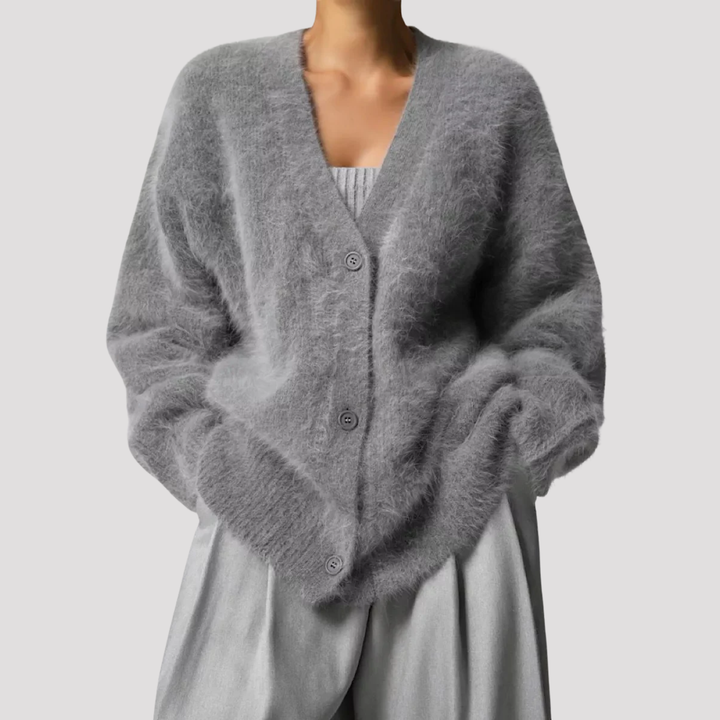 Harper | Mohair Look V Neck Cardigan