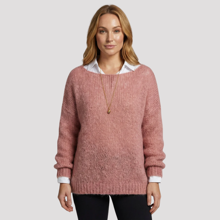 Amelia | Mohair Look Crew Neck Jumper