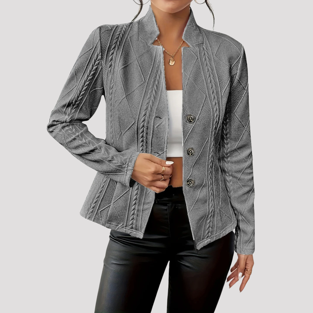 Jessica | Cable Knit Textured Blazer