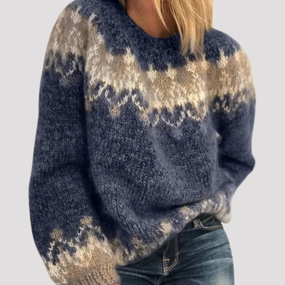 Imogen | Mohair Look Fair Isle Jumper