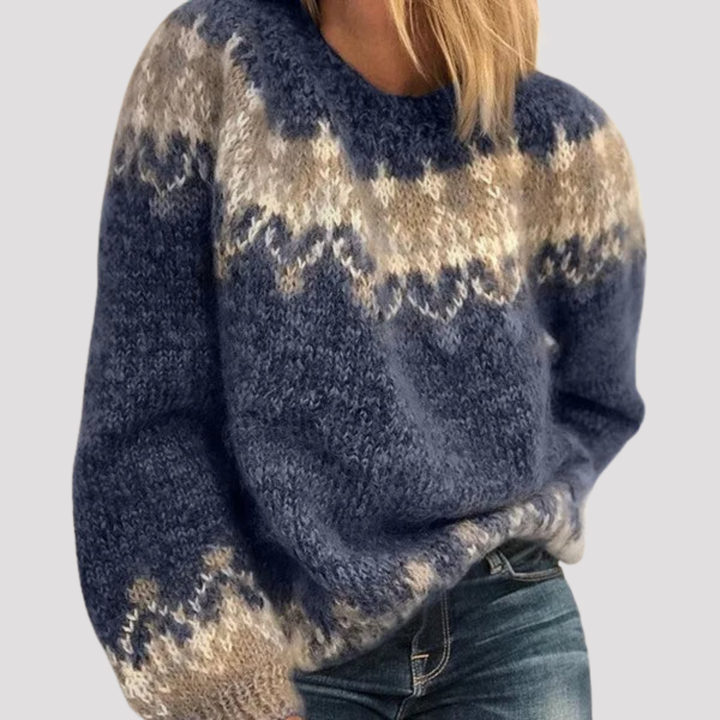 Imogen | Mohair Look Fair Isle Jumper