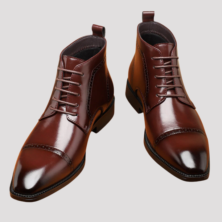 Crispin | Brogue Lace Up Ankle Boots