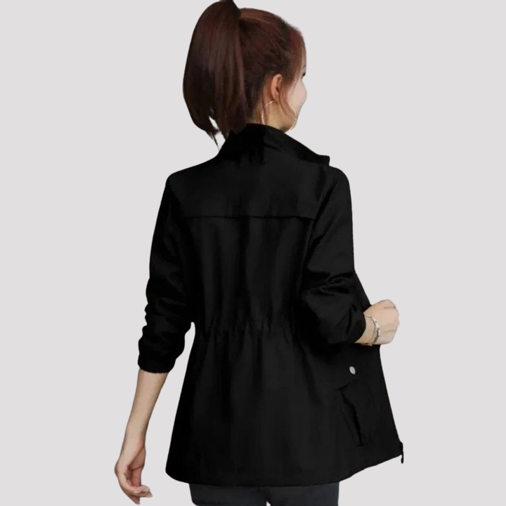 Avery | Lightweight Zip Up Utility Jacket with Drawstring Waist