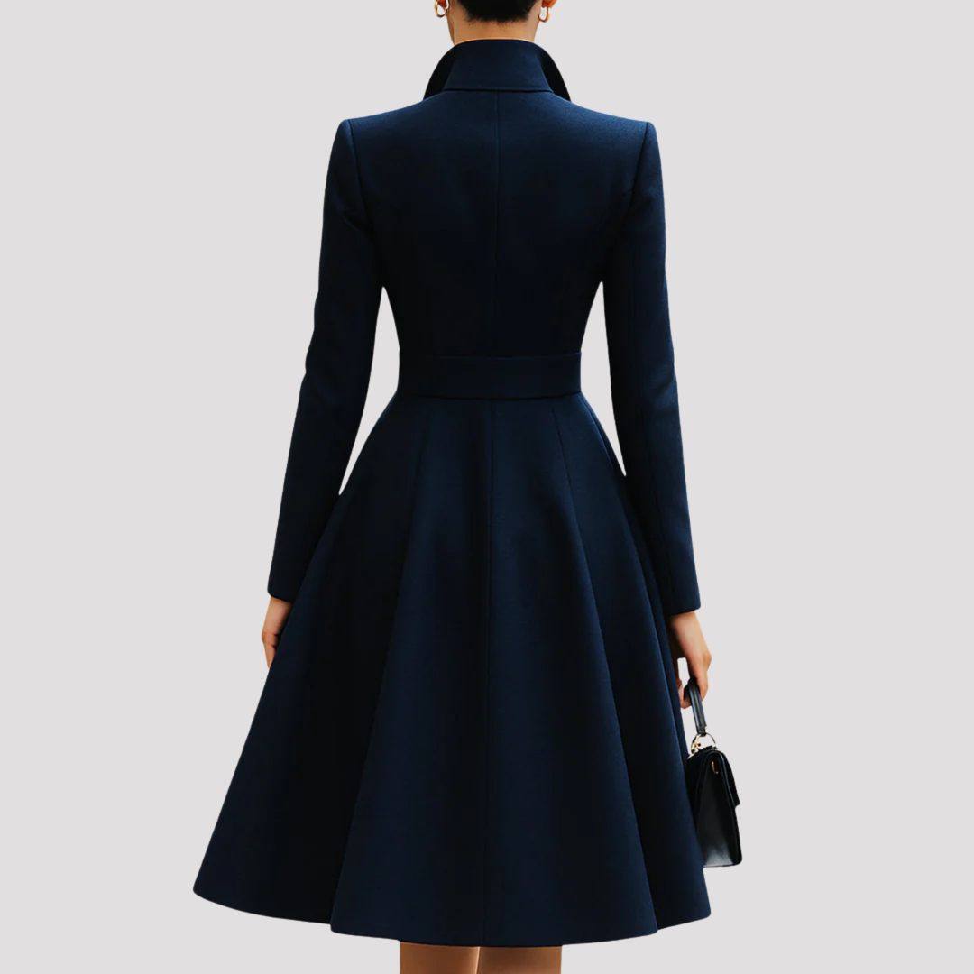 Charlotte | Elegant Double Breasted Long Sleeve Coat Dress