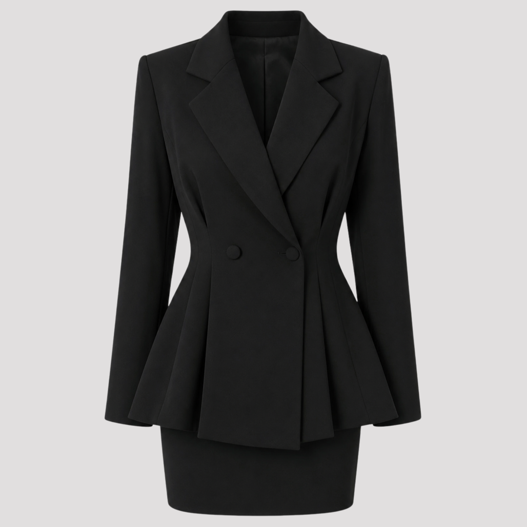 Lucy | Elegant Tailored Mini Coat Dress with Blazer Style