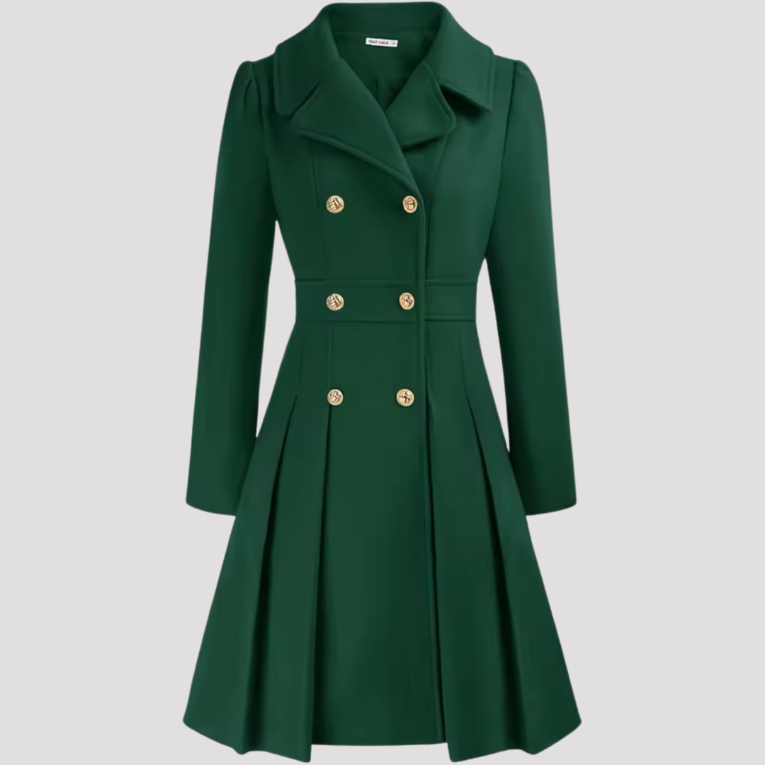 Grace | Tailored Double Breasted Long Sleeve Coat Dress
