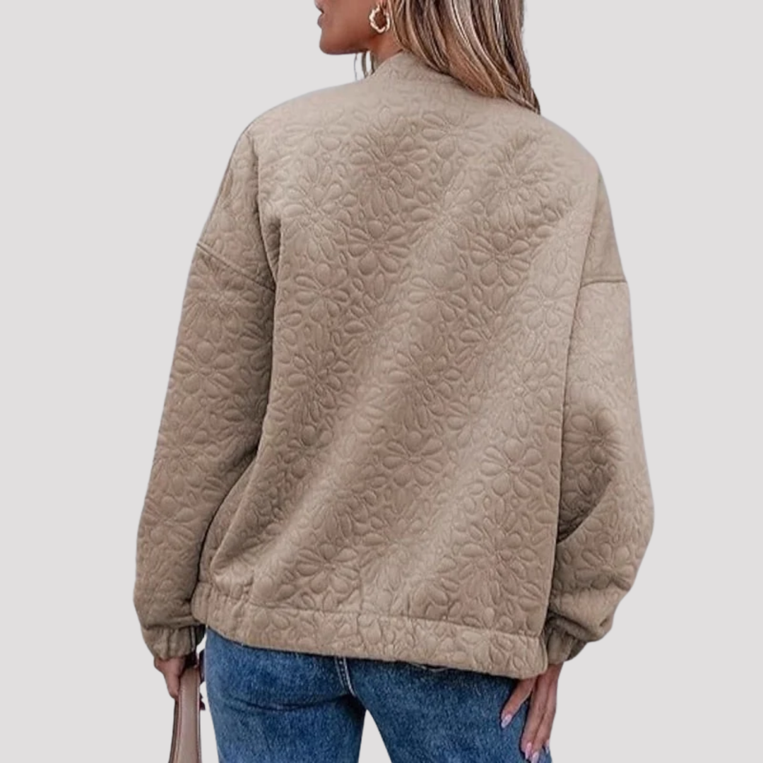 Willow | Quilted Zip Up Bomber Jacket with Pockets