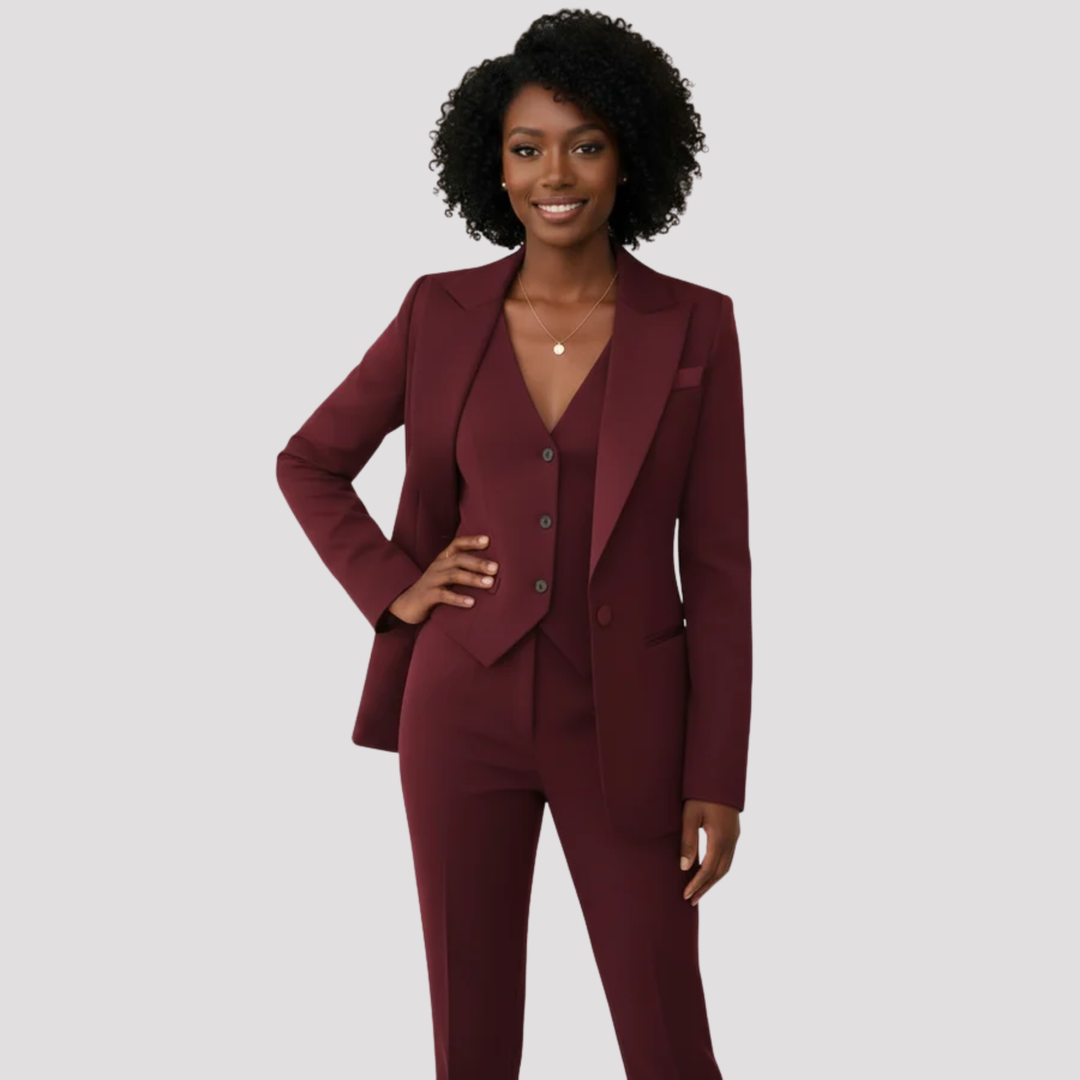 Arabella | Elegant Three Piece Tailored Blazer Waistcoat Trouser Set