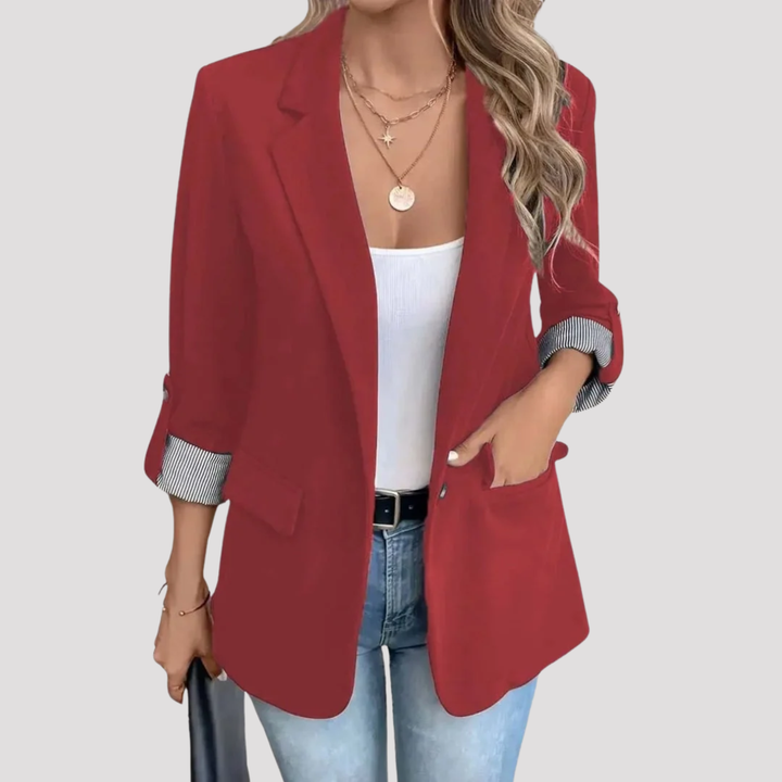 Beatrice | Elegant Single Breasted Tailored Blazer