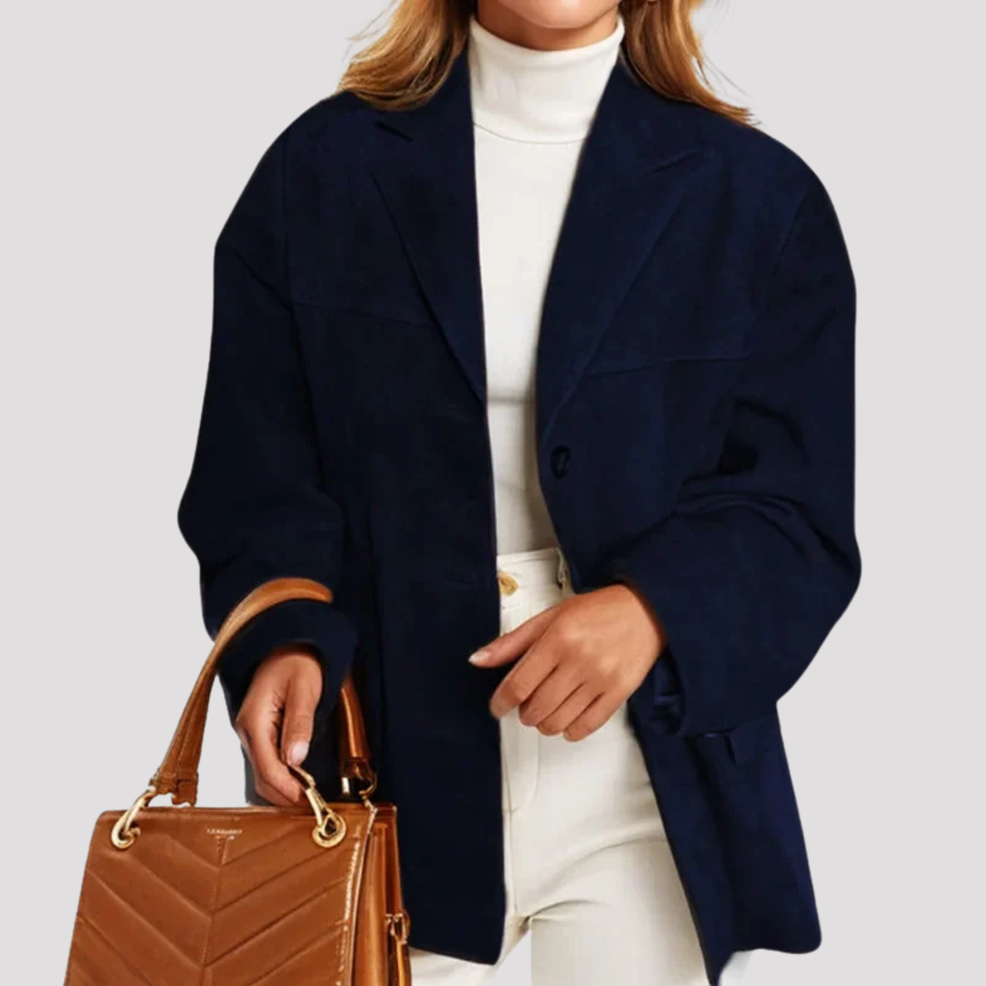 Arabella | Classic Suede Single Breasted Blazer