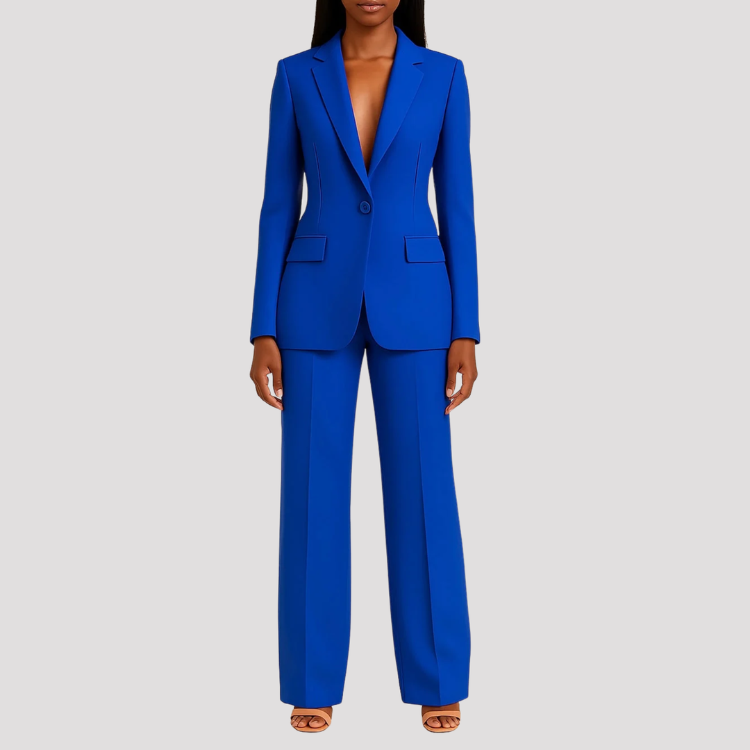 Cressida | Elegant Tailored Blazer Wide Leg Trouser Set