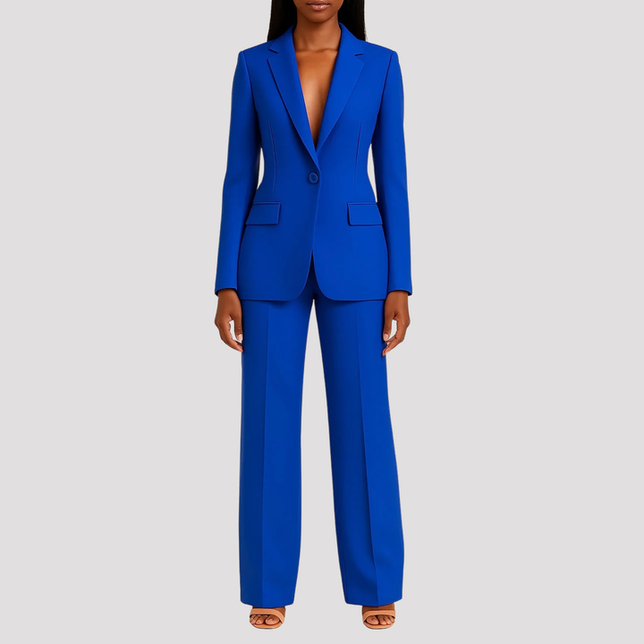Cressida | Elegant Tailored Blazer Wide Leg Trouser Set
