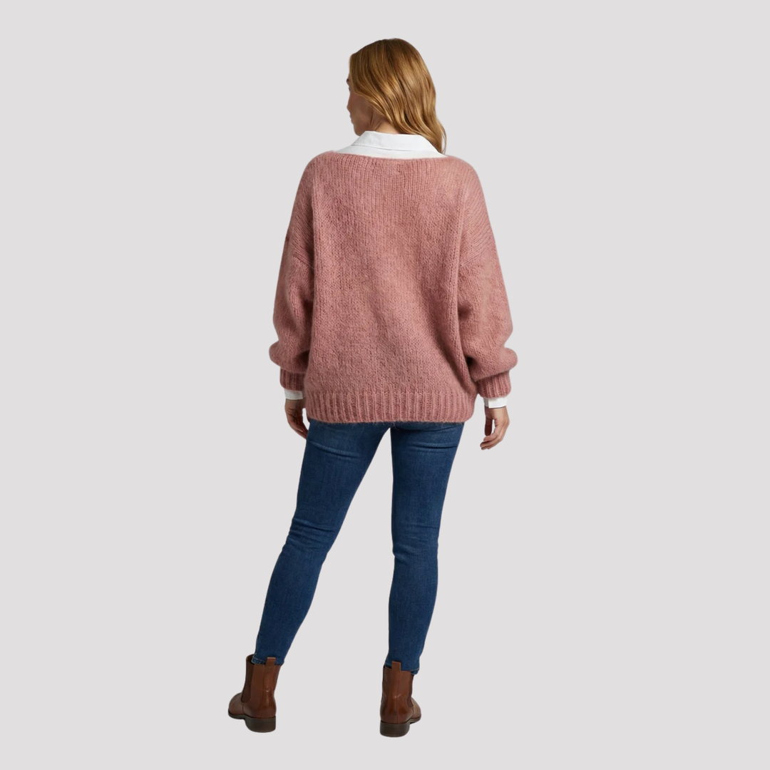 Amelia | Mohair Look Crew Neck Jumper