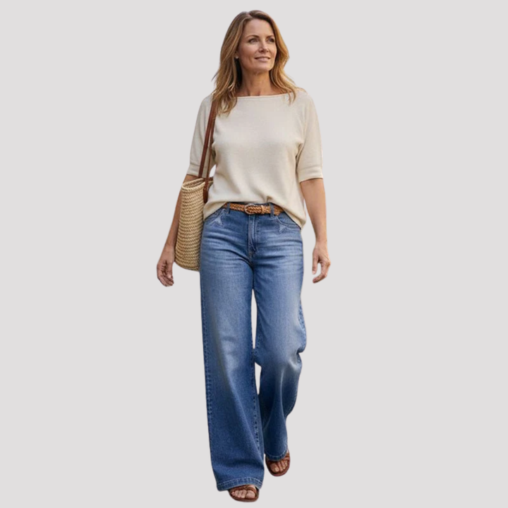 Grace | High Waisted Wide Leg Jeans Vintage Retro Fit