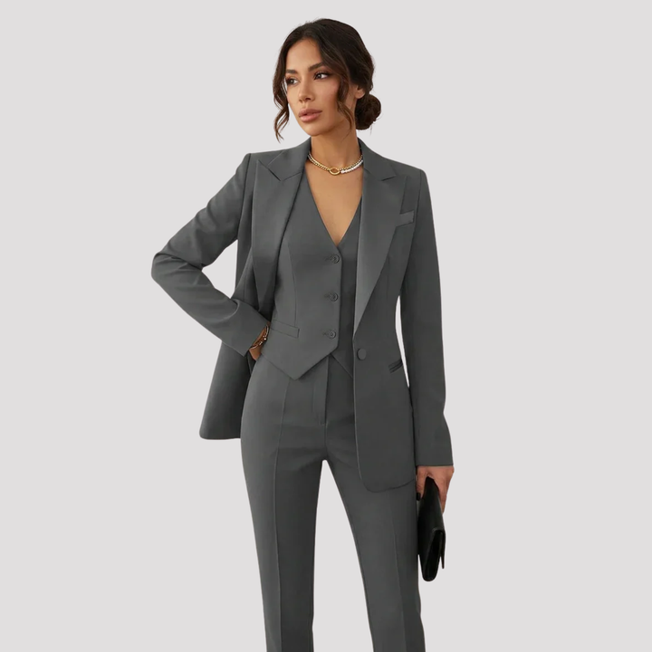 Arabella | Elegant Three Piece Tailored Blazer Waistcoat Trouser Set