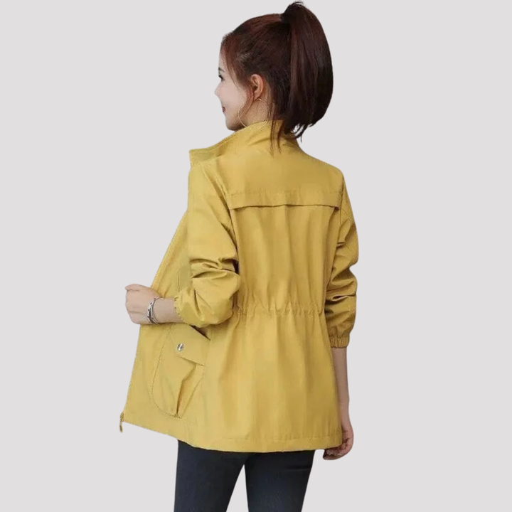 Avery | Lightweight Zip Up Utility Jacket with Drawstring Waist