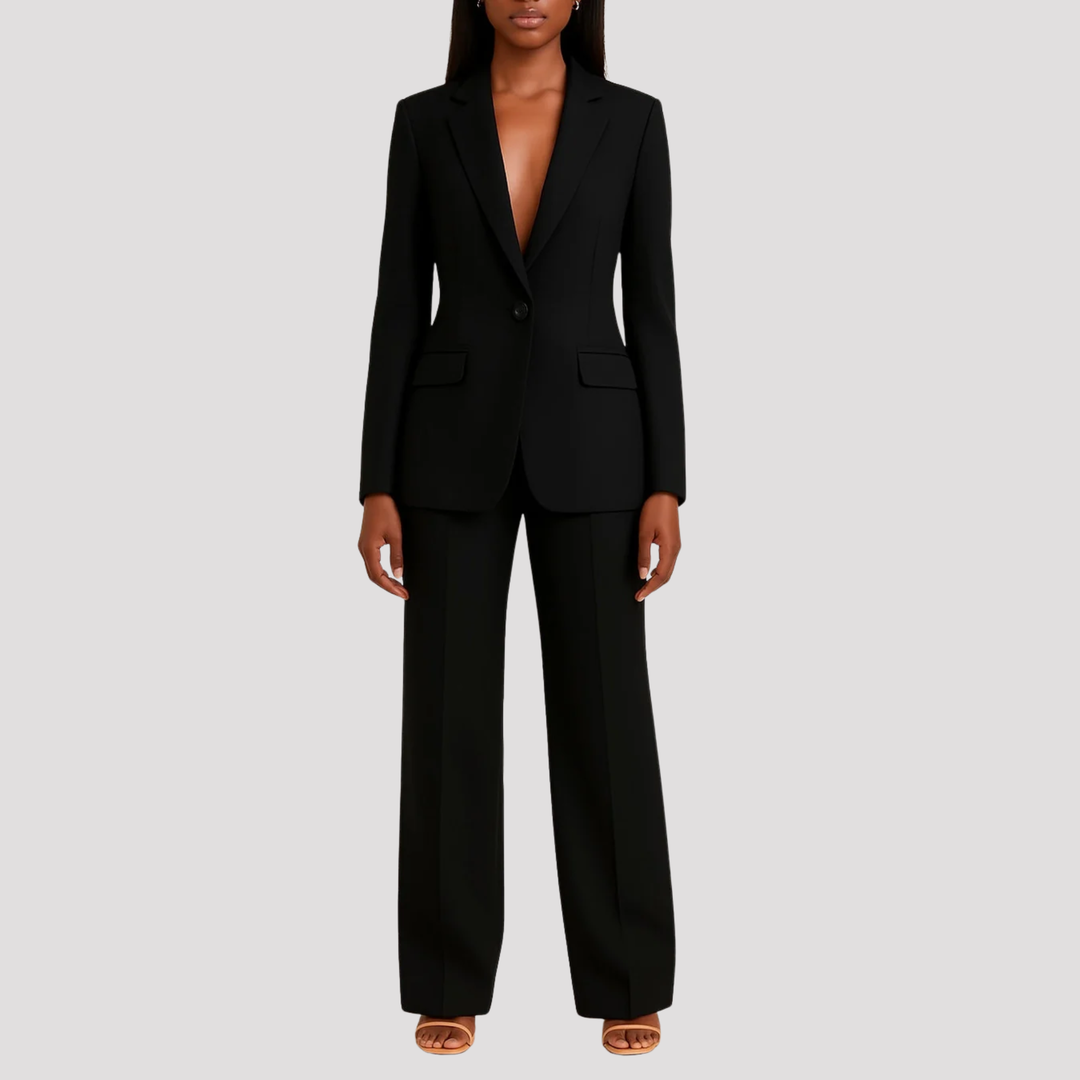 Cressida | Elegant Tailored Blazer Wide Leg Trouser Set