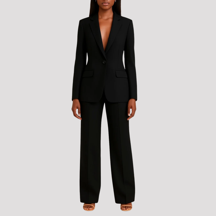 Cressida | Elegant Tailored Blazer Wide Leg Trouser Set