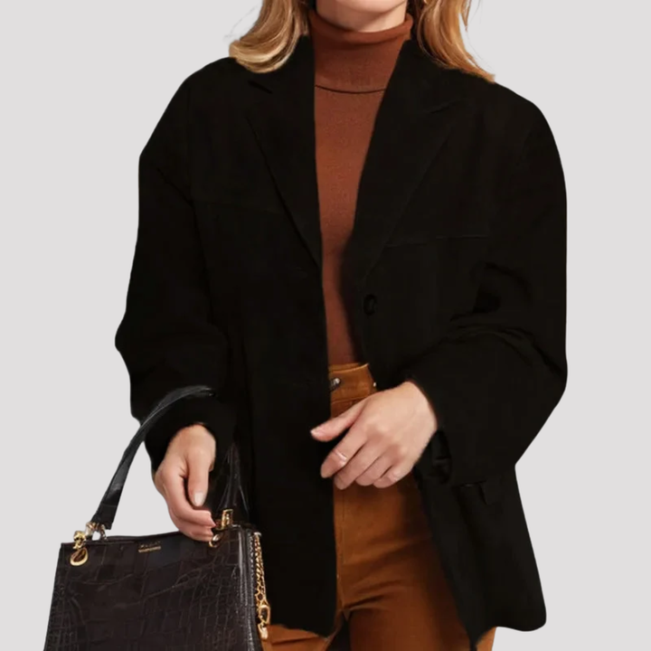 Arabella | Classic Suede Single Breasted Blazer