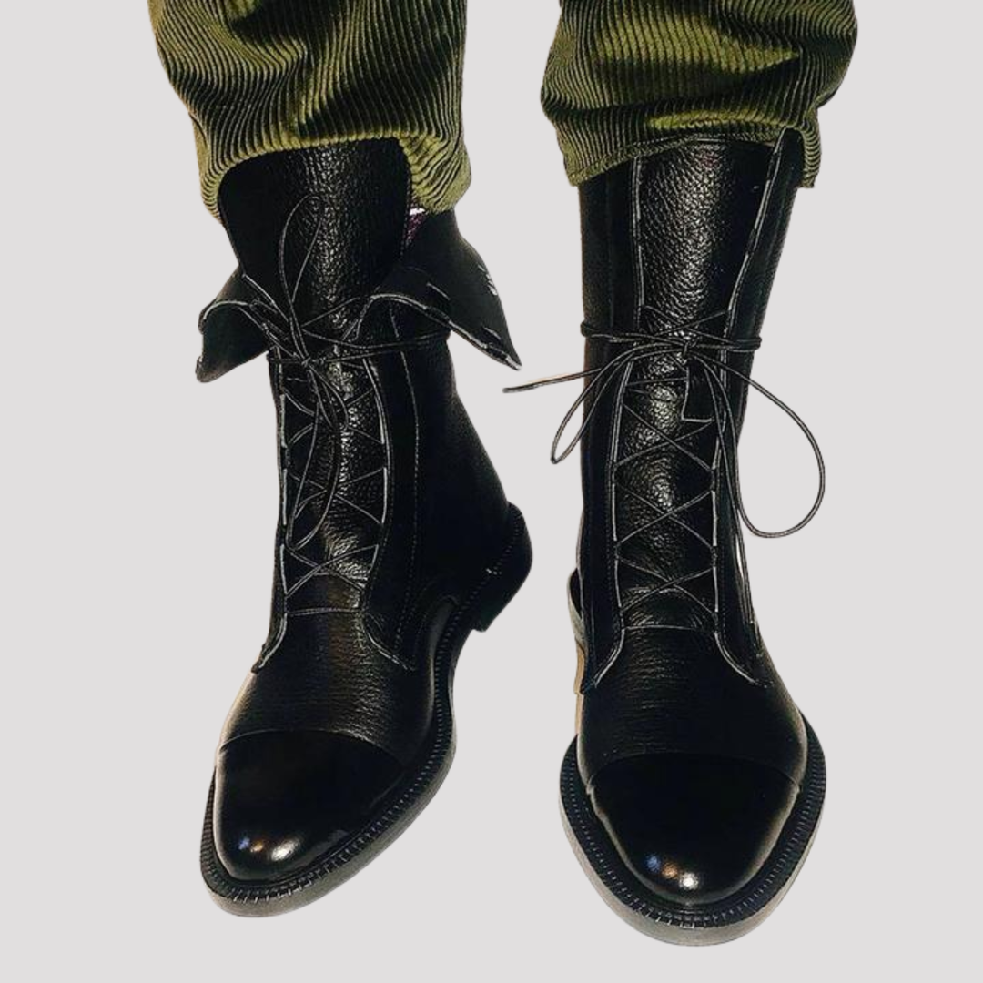 Charlotte | Lace Up Cap Toe Ankle Boots