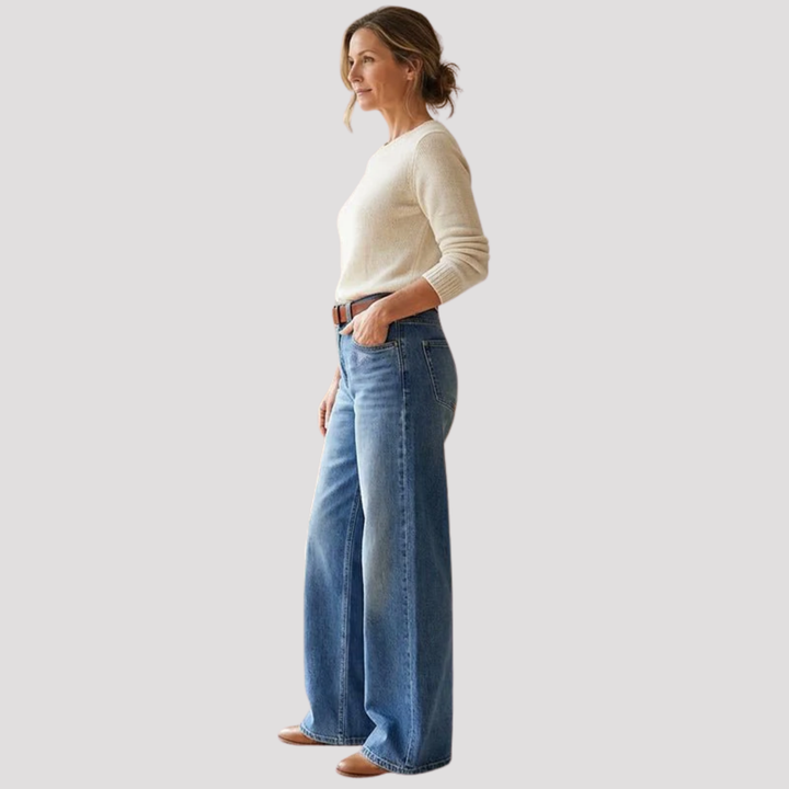 Grace | High Waisted Wide Leg Jeans Vintage Retro Fit