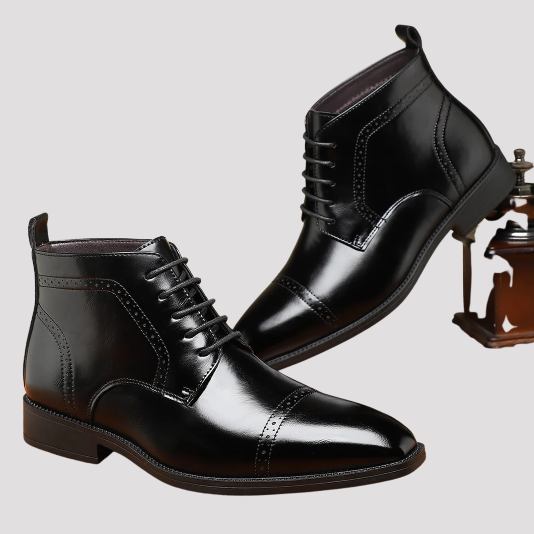 Crispin | Brogue Lace Up Ankle Boots