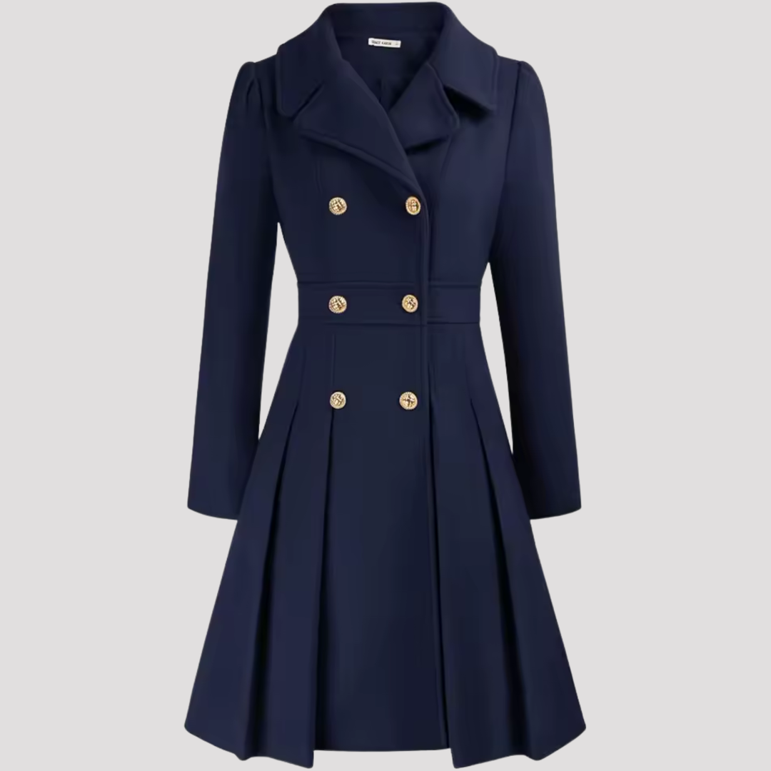Grace | Tailored Double Breasted Long Sleeve Coat Dress