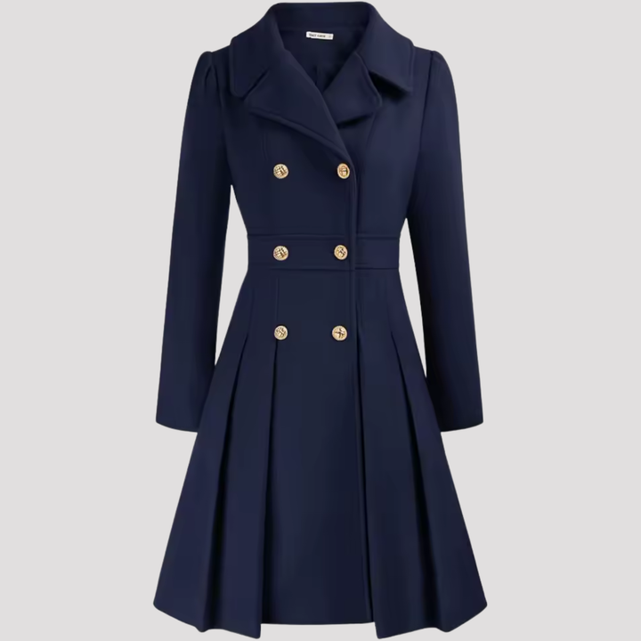 Grace | Tailored Double Breasted Long Sleeve Coat Dress