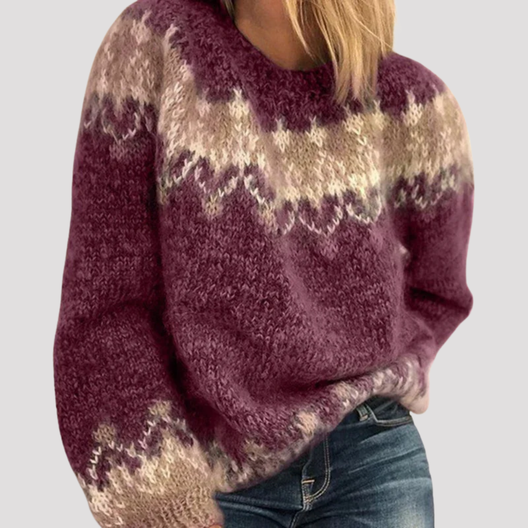 Imogen | Mohair Look Fair Isle Jumper