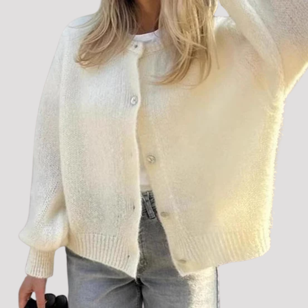 Alice | Mohair Look Button Front Cardigan