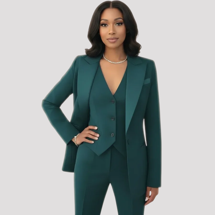 Arabella | Elegant Three Piece Tailored Blazer Waistcoat Trouser Set