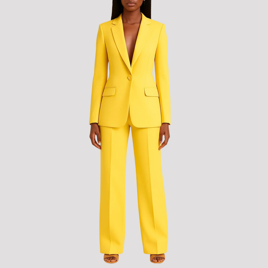 Cressida | Elegant Tailored Blazer Wide Leg Trouser Set
