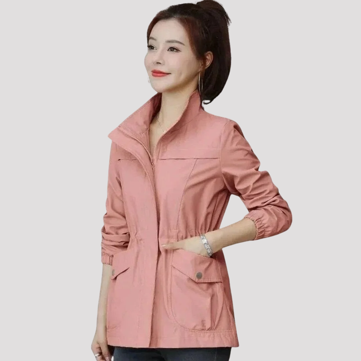 Avery | Lightweight Zip Up Utility Jacket with Drawstring Waist