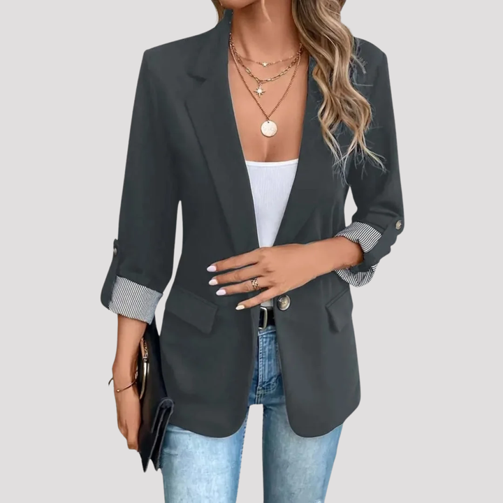 Beatrice | Elegant Single Breasted Tailored Blazer