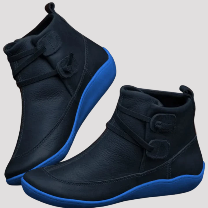 Grace | Double Strap Ankle Boots with Hook Fastening