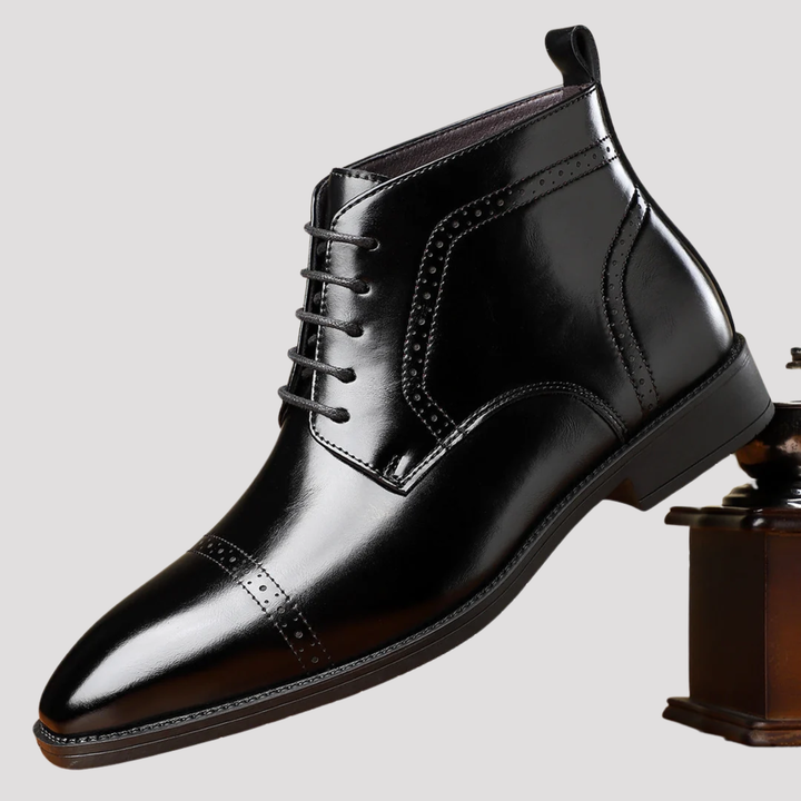 Crispin | Brogue Lace Up Ankle Boots