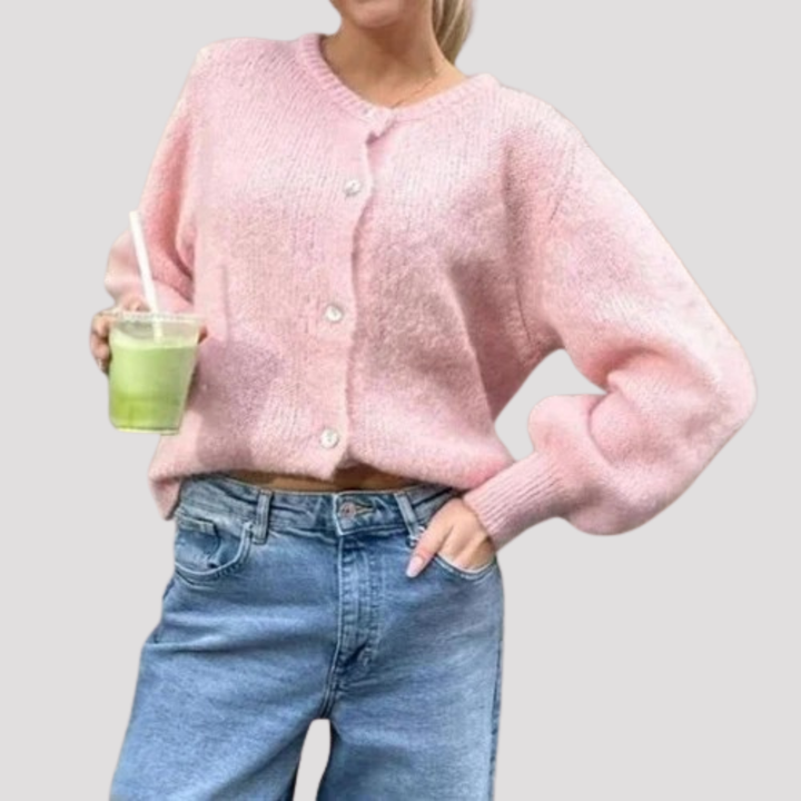 Alice | Mohair Look Button Front Cardigan