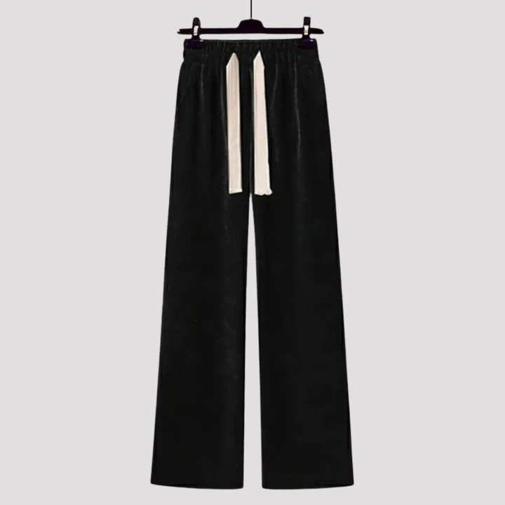 Elspeth | Patterned Knit Hoodie And Wide Leg Trousers Set