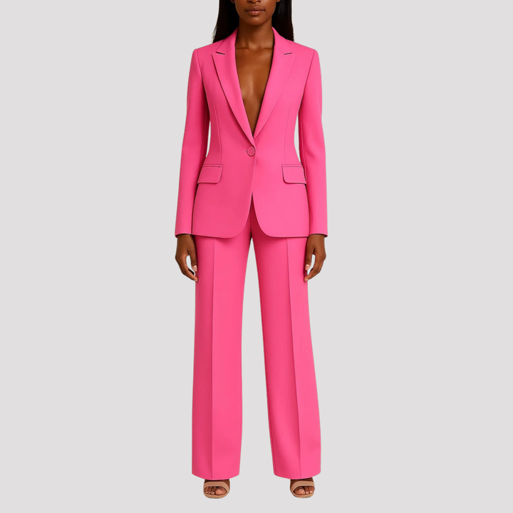 Cressida | Elegant Tailored Blazer Wide Leg Trouser Set