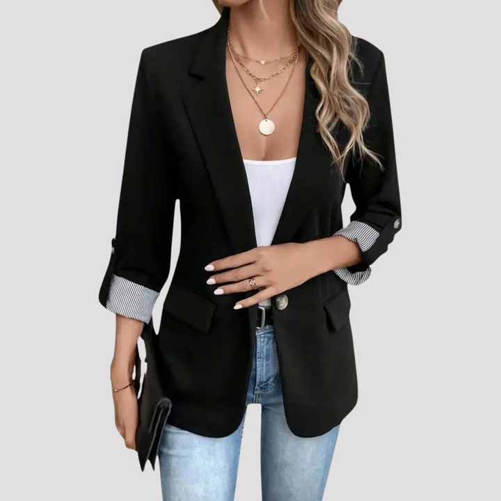 Beatrice | Elegant Single Breasted Tailored Blazer