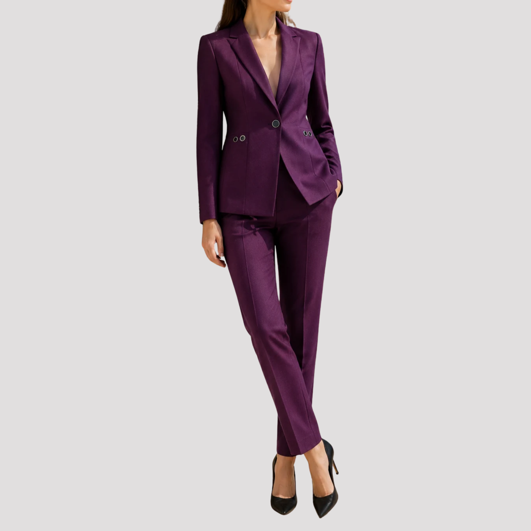 Isolde | Elegant Single Button Blazer Trouser Set